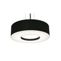 Afx Montclair 19in. Medium Base Pendant, Black Finish, Black Shade MCP1932MBBK-BK